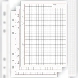 Bind Ringbuch-Ergänzungsblätter kariert A5, 50 Blatt