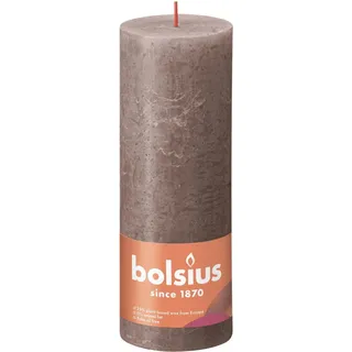 Bolsius Rustik-Kerze Shine 190/68 mm Rustikales Taupe