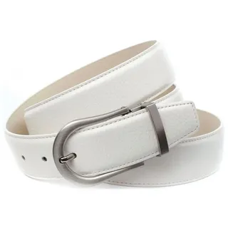 Anthoni Crown Damengürtel Leder weiß 75