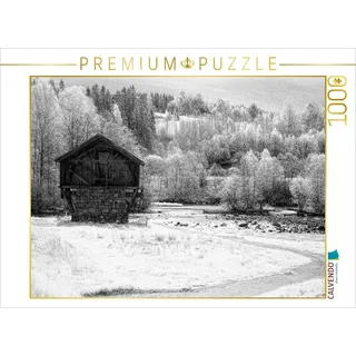 CALVENDO - Puzzle EIN Bild aus dem Kalender Schwarz und Weiß Natur | 1000 Teile Lege-Größe 64x48cm Foto-Puzzle für glückliche Stunden