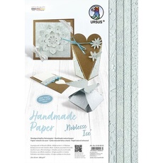 URSUS Spezialpapiere Handmade Paper Noblesse Ice, 23 x 33 cm, 8 Blatt