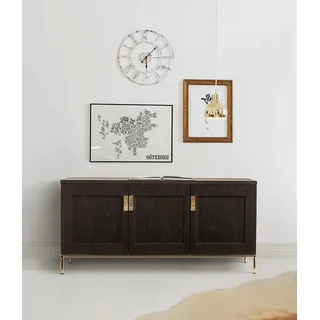 WoodMan Sideboard WOODMAN "Parlan", braun (dunkelbraun), B:150cm H:75cm T:44cm, Sideboards, Sideboard, Kommode, Soft-Close, Breite 150 cm, FSC