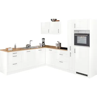 kochstation Winkelküche L-Form 240 x 270 cm weiß