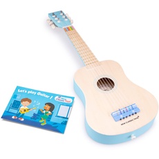 Bild New Classic Toys - 10301 - Musikinstrument - Spielzeug Holzgitarre - Natur/Blau
