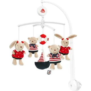 Fehn Musik Mobile Ocean Club - Baby Einschlafhilfe Musikspielzeug mit süßen Tieren - Babymobile Spieluhr Melodie "Der Mond ist aufgegangen" - Musikmobile Babybett Spielzeug für Babys von 0–5 Monaten