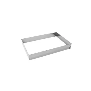 SCHNEIDER Tortenring, Rechteck, Rechteckiger Schnitten- & Backrahmen aus 1,5 mm starkem Edelstahl, Maße: 26 x 38 x 5 cm