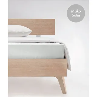 FLEURESSE Spannbettlaken Mako-Satin 140 x 200 cm weiß