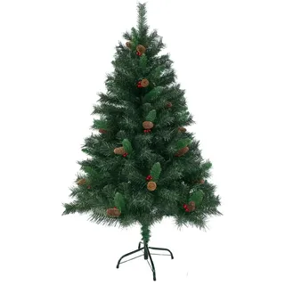 Svita Weihnachtsbaum künstlich Tannenzapfen und Beeren inkl. Ständer 150cm