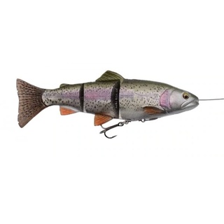 Savage Gear - 4D Line Thru Trout - Gummiforelle in Naturoptik zum Spinnfischen, Hechtköder, Rainbow, 15cm / 40g / moderat sinkend