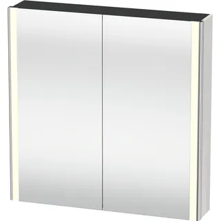 Duravit XSquare Spiegelschrank mit LED- Beleuchtung, 800x800x155mm, XS7112085850000, Farbe: Weiß Hochglanz Lack