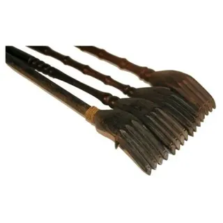 Fair Trade Handgeschnitzt Und Bemalt Balinesenkatze Holz Rücken Scratcher 44Cm