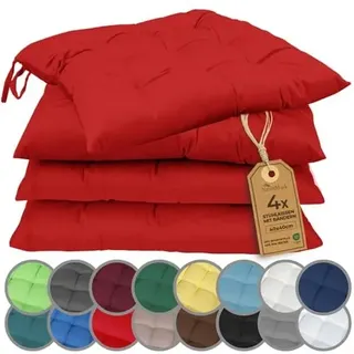 NatureMark Stuhlkissen 40 x 40 cm Rot