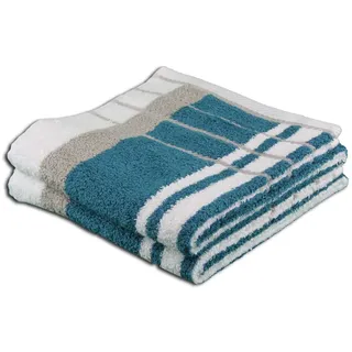 Gözze Berlin Streifen Duschtuch 70 x 140 cm beige/blau