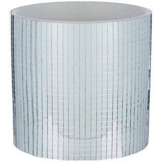 Butlers Blumentopf Disco , Silberfarben , Keramik, Glas , 13 cm , Dekoration, Blumen & Blumentöpfe, Übertöpfe