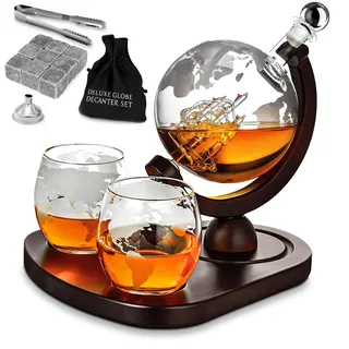 MikaMax Globe Decanter Set Whiskyglas 0,3 l 2 St.
