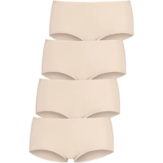 Hipster LASCANA, Damen, Gr. 44/46, beige (champagner), Jersey, Obermaterial: 95% Baumwolle, 5% Elasthan, unifarben, körpernah, Unterhosen Hipster, aus elastischer Baumwolle