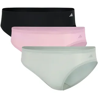 adidas Sportswear Bikinislip "Sport Active Light Flex-Packaged Panties" 3er Pack, elastisch, Single Jersey-Qulität, weich, bequem, 901, schwarz, grün, rosa