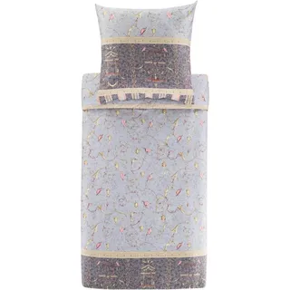 Bassetti Satin-Bettwäsche-Garnitur OPLONTIS Farbe GRAU G1 Größe 155x220+80x80 - Grau