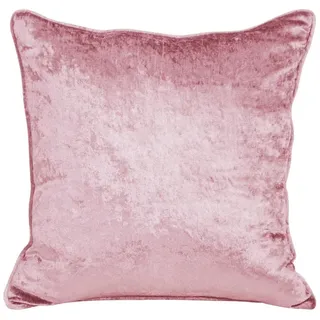 Homescapes Kissenhülle Pannesamt rosa 60/60 cm , Textil , Uni , Quadratisch , 60x60 cm , Heimtextilien, Bezüge, Kissenbezüge