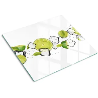 Tulup Glasplatte 60x52 cm Limetteneis , Glas , 60x0.4x52 cm , Küchen, Küchenelektrogeräte, Herde, Herdabdeckplatten
