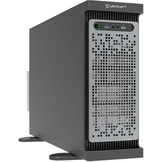 UNYKAch WS-SR630 4U Dual Form Workstation & IDC Rack-Gehäuse mit Aluminiumgriffen, Unterstützung für 360-Flüssigkeitskühlung, 8 interne 3,5-Zoll- und Zwei 2,5-Zoll-Schächte und 8