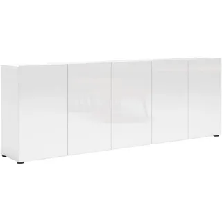 Home Affaire MISTER 225 x 80 x 38 cm hochglanz lackiert / weiß