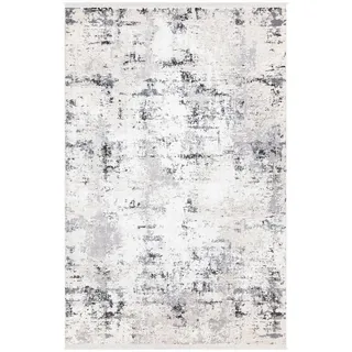 Vintage-Teppich , Grau, Schwarz, Weiß, Beige , Textil , Abstraktes , rechteckig , 160x230 cm , Teppiche und Böden, Teppiche, Webteppiche