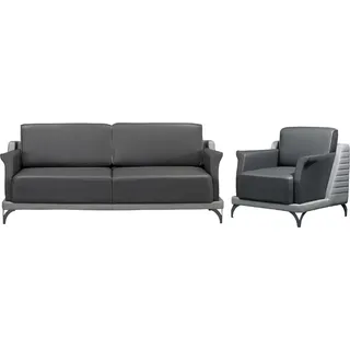 Wohnzimmer Set2tlg Luxus Hotel Einrichtung Polsterung Exzellenz Ästhetik Eleganz - Grau