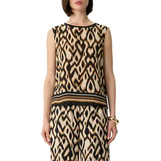 Comma Shirttop, mit grafischem Muster, grau