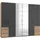 Drehtürenschrank Level by fresh to go 300 x 236 x 58 cm Grau