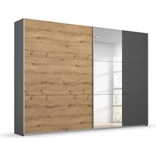 Rauch Schwebetürenschrank AURELIO 218 x 210 x 59 cm Grau/Blau