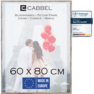 CABBEL 1x Bilderrahmen 60x80 cm Eiche Dunkel Rahmen 1-Pack | Dokumentenrahmen, Collage, Poster | MDF Holz-Posterrahmen Acrylglas | Picture Frame, Puzzlerahmen, Bilder, Fotorahmen zum Aufhängen