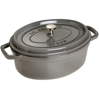 Staub Cocotte 27 cm oval graphitgrau