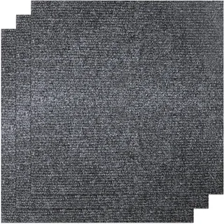 KAHEIGN 30Pcs Teppichfliesen 30x30cm selbstklebende Teppichfliesen, strapazierfähiger Teppich Bodenbelag Selbstklebend Rutschfest Teppichboden für Büro, Wohnzimmer, Schlafzimmer (dunkelgrau)