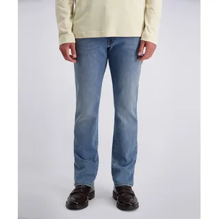 5-Pocket-Jeans PIERRE CARDIN "Dijon", Herren, Gr. 38, Länge 34, blau (light blau used buffies), Denim/Jeans, Obermaterial: 87% Baumwolle, 12% Polyester, 1% Elasthan, lang, Jeans 5-Pocket-Jeans
