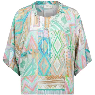 Cartoon Klassische Bluse "Oversize-Bluse mit Muster", grün, violett