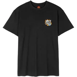 Santa Cruz Flaming Dice Dot Chest Kurzarm-t-shirt - Black - M
