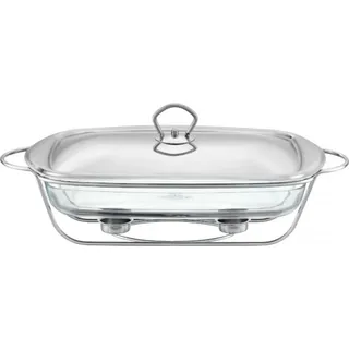 Ambition Glas Auflaufform mit Stövchen 3,6l