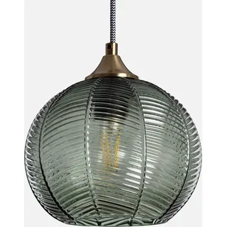 sweeek - Pendelleuchte aus Metall und Glas Ø 20 cm - Grün - Grün