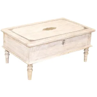 Marrakesch Orient & Mediterran Interior Abanoub Weiß Holz 100 x 60 x 45 cm