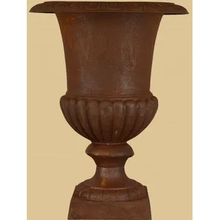 Amphore Gusseisen 42cm, Pflanzpokal, Pflanzamphore, Gartenamphore, Krater Vase - Antik Rost - Höhe:42cm, Breite:32cm