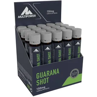 Multipower Guarana Ampullen im 20er Pack (20 Fläschchen/insg. 500 g) – Energy Gel liefert Energie zu Trainingbeginn – leckerer Energy Shot mit natürlicher Koffeinquelle – Orangengeschmack