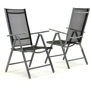 VCM Klappstuhl 56 x 43 x 43 cm schwarz 2 St.