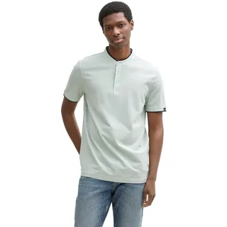 Tom Tailor Denim Herren Piqué Poloshirt mit Stehkragen