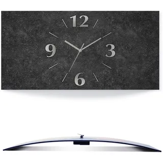 Artland Wanduhr »Granit-Gestein-Anthrazit« wahlweise mit Quarz- oder Funkuhrwerk, lautlos ohne Tickgeräusche, schwarz