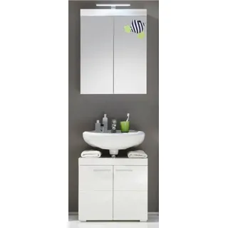 trendteam Badmöbel-Set Amanda in weiß Hochglanz 60 x 190 cm
