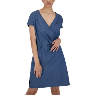 Alife and Kickin Damen OrnellaAK DNM Dress Kleid Damenkleid Jeanskleid Freizeitkleid Sommerkleid XS-XXXL, Dark Denim, L