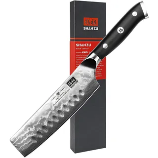 SHAN ZU Kochmesser Nakiri 16,5 cm Silber/Weiß
