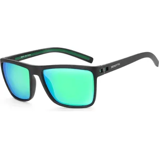 Polarisierte Sonnenbrille Herren TR90 Rahmen UV400 Schutz Grün Verspiegelte Linse