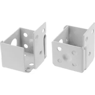 ECSiNG 2 Stück Fensterjalousien Jalousie Box Halterungen, Metall Schienenhalterung 2,5cmx2,5cm/1x1 Zoll für 1 Zoll Große Mini-Jalousien, Weiß